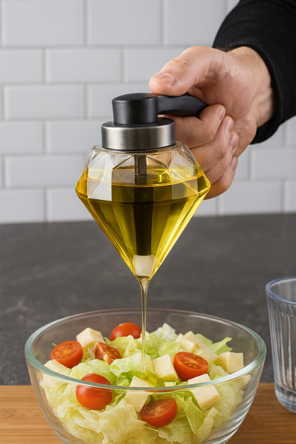 Diamond Glass Oil Dispenser – Precision Pour Bottle