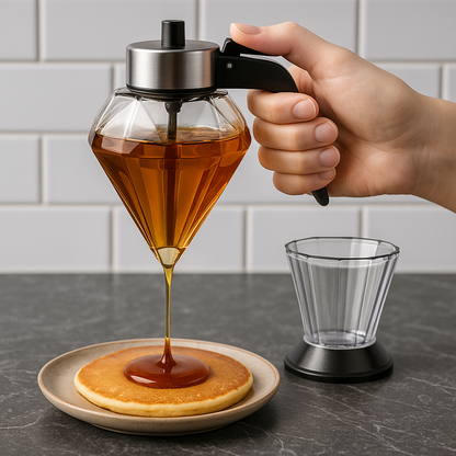 Diamond Glass Oil Dispenser – Precision Pour Bottle