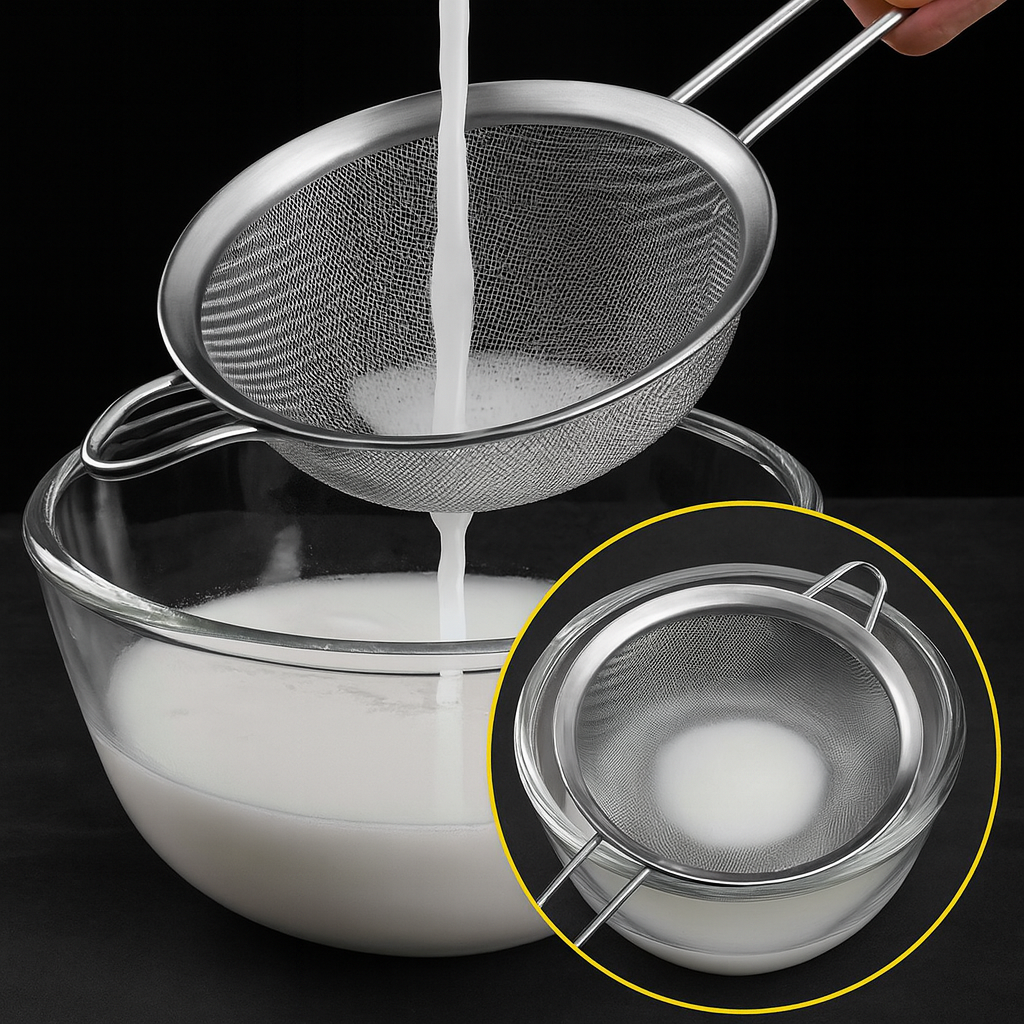 3-Piece Stainless Steel Fine Mesh Strainer Set